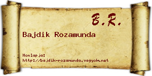 Bajdik Rozamunda névjegykártya